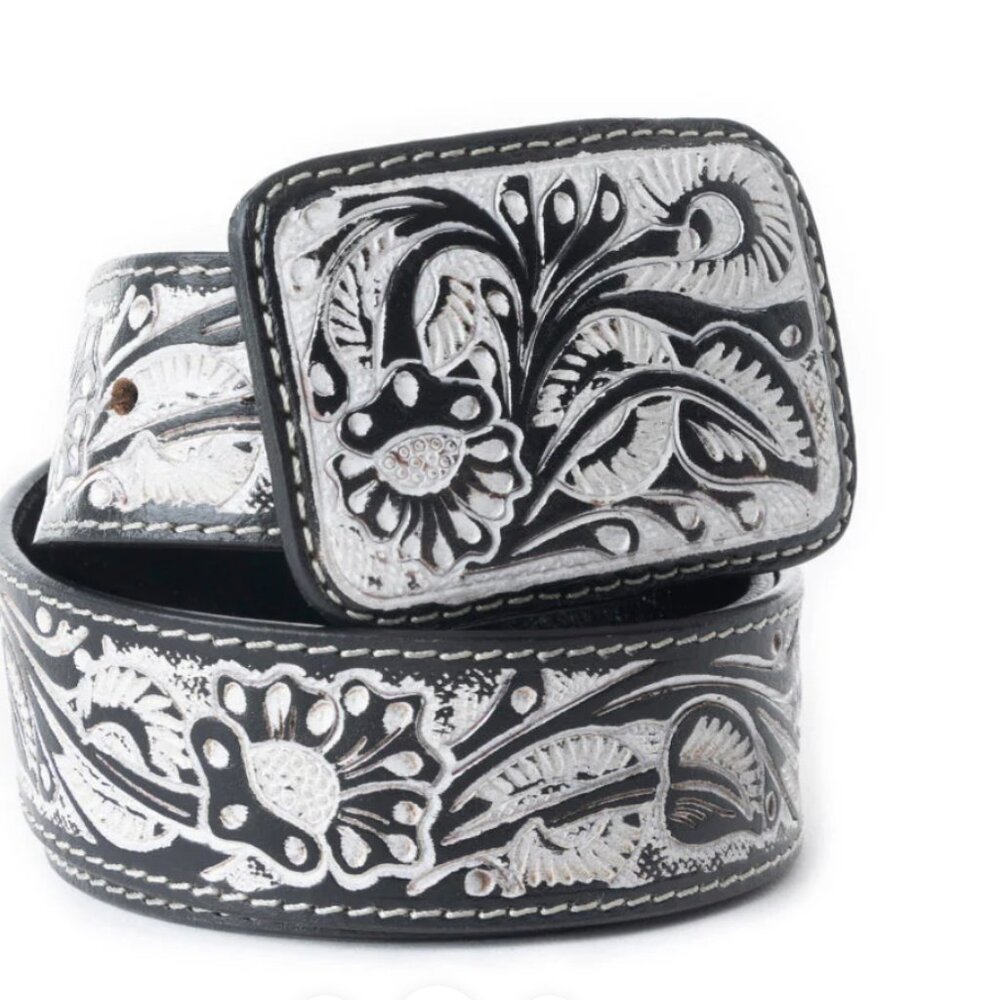 Desert Silver Moon Men's/Womens Belt In Black